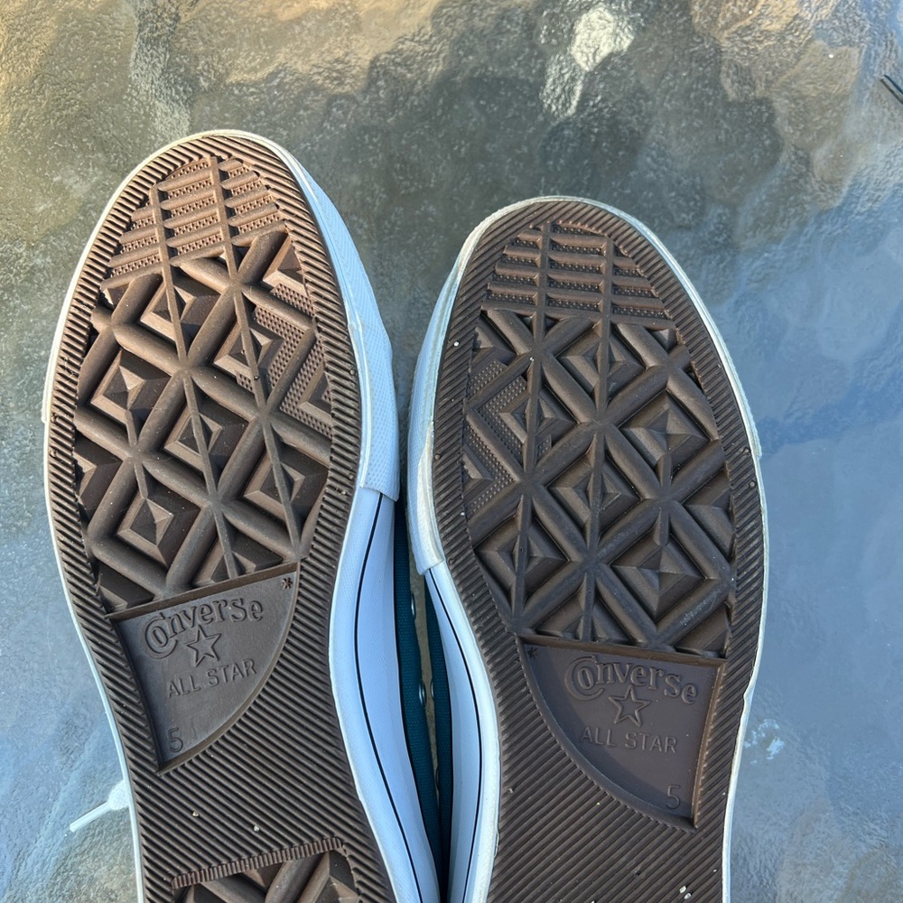 Teal Low Top Platform Converse - image 4